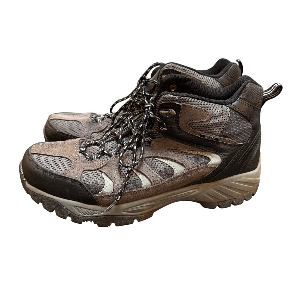 Khombu Men Size 12 Gray Waterproof Trail Hiking Boots Mid Ankle Outdoor Shoes